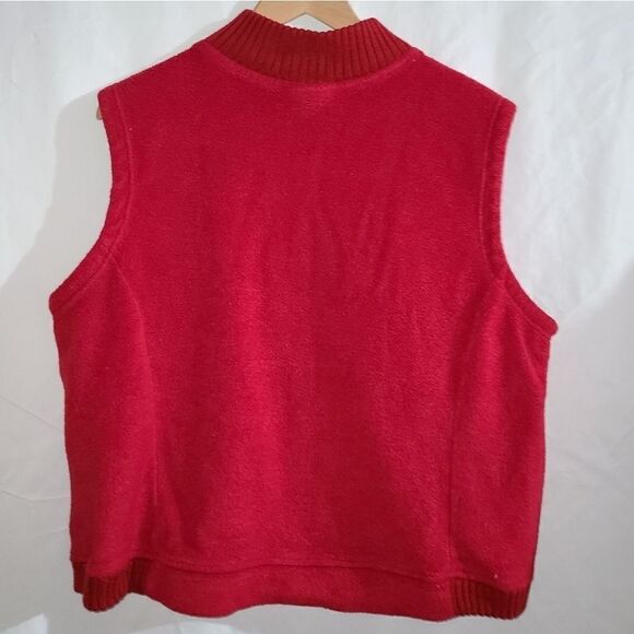 Women's Catalina Red Full Zip Up Vest - Picture 5 of 5